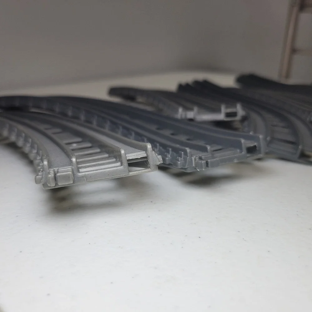 Thomas Train Tracks Raised Curve Lot 2018‎ TrackMaster Gray Plastic 7pc Set